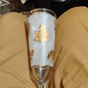 Elegant Gold Leaf Champagne Flute